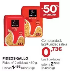 Oferta de Gallo - Fideos por 1,45€ en Supercor