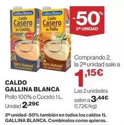 Oferta de Gallina Blanca - Caldo por 2,29€ en Supercor