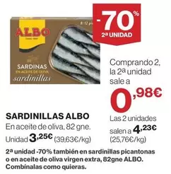 Oferta de Albo - Sardinillas por 3,25€ en Supercor