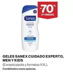 Oferta de Sanex - Geles Cuidado Experto, Men Y Kids en Supercor