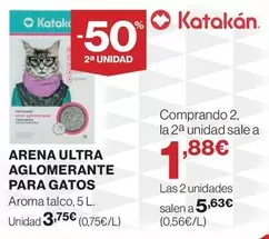 Oferta de Katakán - Arena Ultra Aglomerante Para Gatos por 3,75€ en Supercor