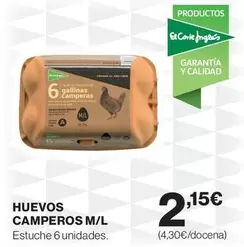 Oferta de Camperos - Huevos Camperos M/L por 2,15€ en Supercor