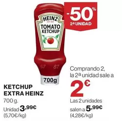 Oferta de Heinz - Ketchup Extra por 3,99€ en Supercor