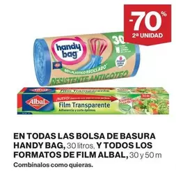 Oferta de Albal - En Todas Las Bolsa De Basura Handy Bag, Y Todos Los Formatos De Film en Supercor