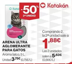 Oferta de Katakán - Arena Ultra Aglomerante Para Gatos por 3,75€ en Supercor