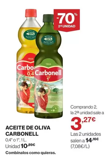 Oferta de Carbonell - Aceite De Oliva por 10,89€ en El Corte Inglés