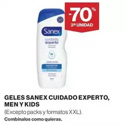 Oferta de Sanex - Geles Cuidado Experto, Men Y Kids en El Corte Inglés