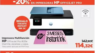 Oferta de HP - Impresora Multifuncion por 114,32€ en El Corte Inglés