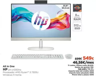 Oferta de HP - All In One por 549€ en El Corte Inglés