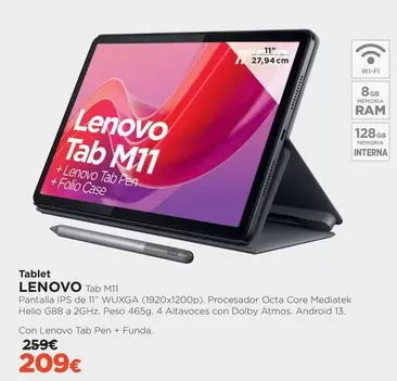 Oferta de Lenovo - Tablet por 209€ en El Corte Inglés