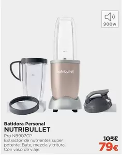 Oferta de Nutribullet - Batidora Personal por 79€ en El Corte Inglés