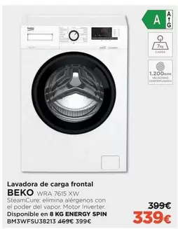 Oferta de Beko - Lavadora De Carga Frontal Wra 7615 Xw por 339€ en El Corte Inglés