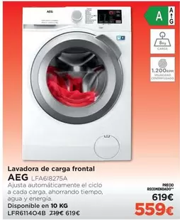 Oferta de AEG - Lavadora De Carga Frontal por 559€ en El Corte Inglés