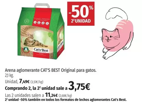 Oferta de Arena Aglomerante Original Para Gatos por 7,49€ en El Corte Inglés