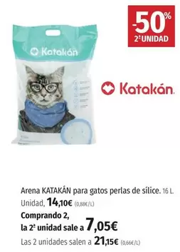 Oferta de Katakán - Arena Para Gatos Perlas De Silice por 14,4€ en El Corte Inglés