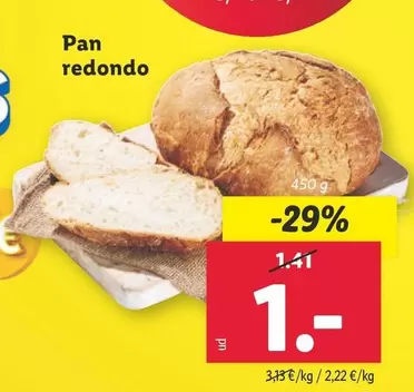 Oferta de Pan Redondo por 1€ en Lidl