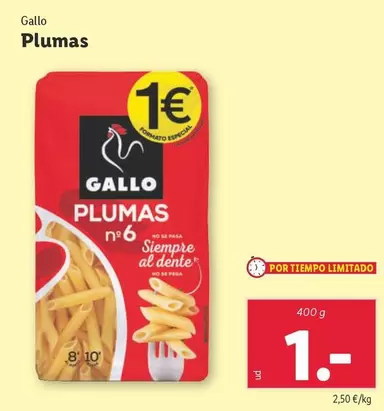 Oferta de Gallo - Plumas por 1€ en Lidl