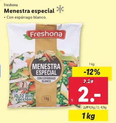 Oferta de Freshona - Menestra Especial por 2€ en Lidl