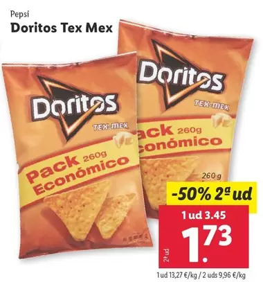 Oferta de Pepsi - Doritos Tex Mex por 3,45€ en Lidl