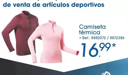 Oferta de Camiseta Termica por 16,99€ en Lidl