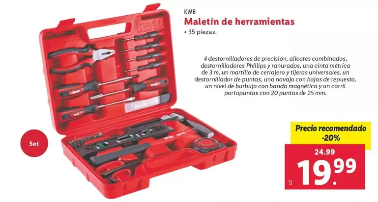 Oferta de KWB - Maletín De Herramientas por 19,99€ en Lidl