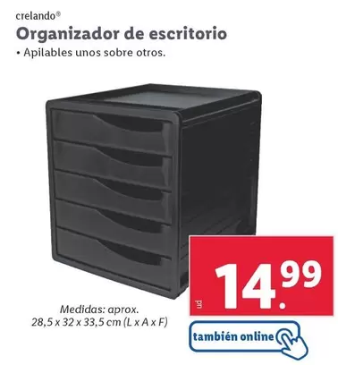 Oferta de Crelando - Organizador De Escritorio por 14,99€ en Lidl