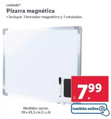 Oferta de Crelando - Pizarra Magnetica por 7,99€ en Lidl