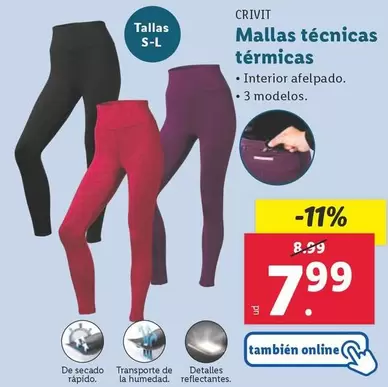 Oferta de Crivit - Mallas Tecnicas Termicas por 7,99€ en Lidl