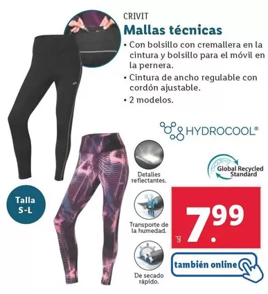 Oferta de Crivit - Mallas Tecnicas por 7,99€ en Lidl