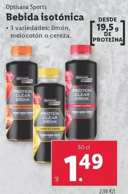 Oferta de Optisana Sports - Bebida Isotonica por 1,49€ en Lidl