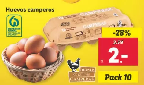 Oferta de Huevos Camperos por 2€ en Lidl