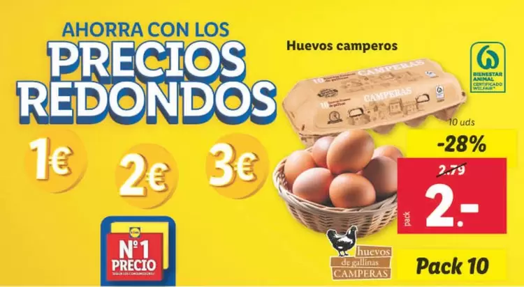 Oferta de Huevos Camperos por 2€ en Lidl