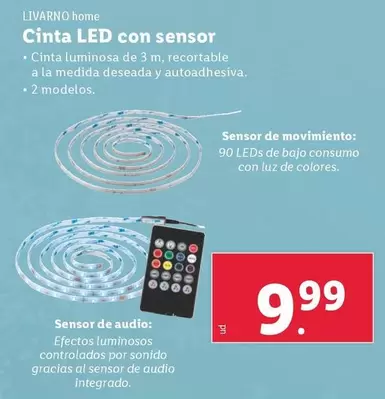 Oferta de Livarno Home - Cinta Led Con Sensor por 9,99€ en Lidl