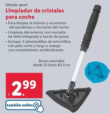 Oferta de Ultimate Speed - Limpiador De Cristales Para Coche por 2,99€ en Lidl