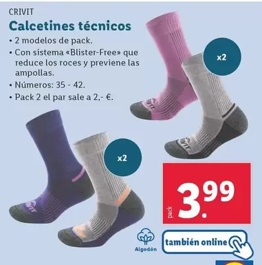 Oferta de Crivit - Calcetines Tecnicos por 3,99€ en Lidl