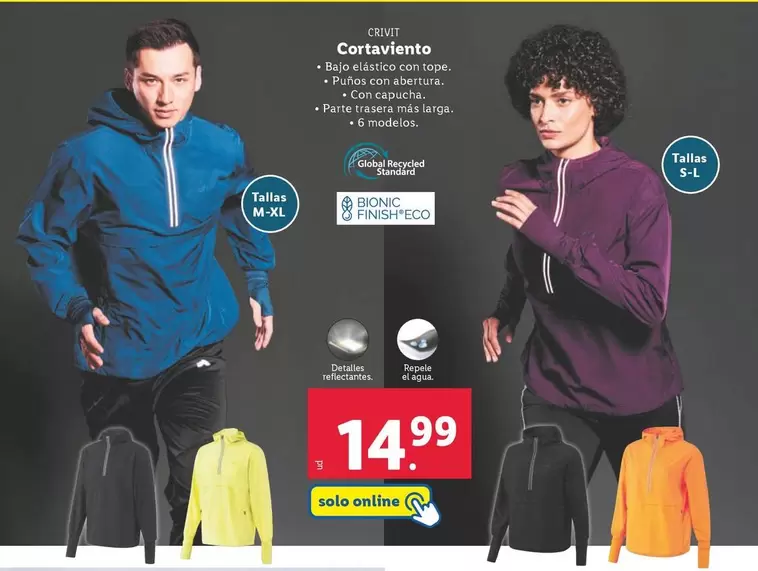 Oferta de Crivit - Cortaviento por 14,99€ en Lidl