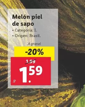 Oferta de Melon Piel De Sapo por 1,59€ en Lidl