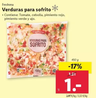 Oferta de Freshona - Verduras Para Sofrito por 1€ en Lidl