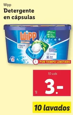 Oferta de Wipp - Detergente En Capsulas por 3€ en Lidl