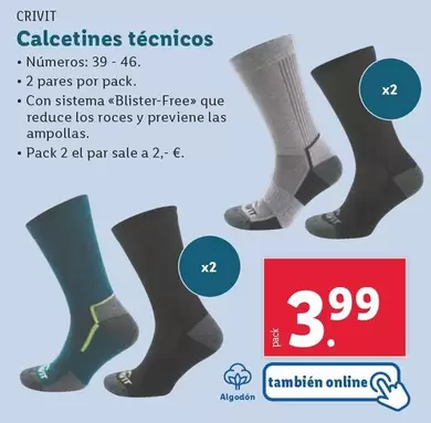 Oferta de Crivit - Calcetines Tecnicos por 3,99€ en Lidl