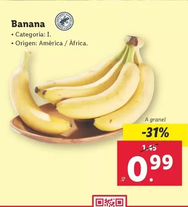 Oferta de Banana por 0,99€ en Lidl