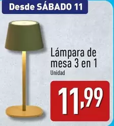 Oferta de Lámpara De Mesa 3 En 1 por 11,99€ en ALDI