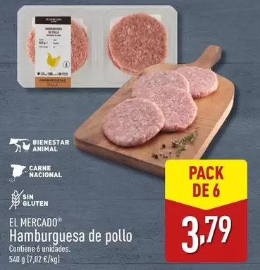 Oferta de Hamburguesa De Pollo por 3,79€ en ALDI