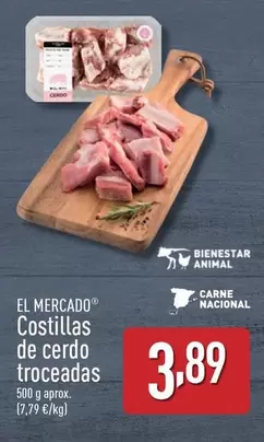 Oferta de El Mercado - Costillas De Cerdo Troceadas por 3,89€ en ALDI