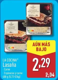 Oferta de La Cocina - Lasana por 2,29€ en ALDI