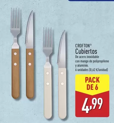 Oferta de Crofton - Cubiertos por 4,99€ en ALDI