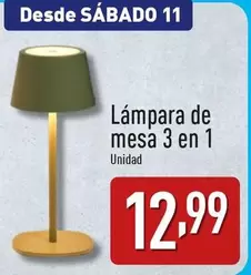 Oferta de Lámpara De Mesa 3 En 1 por 12,99€ en ALDI