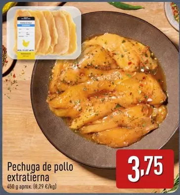 Oferta de Pechuga De Pollo Extratierna por 3,75€ en ALDI