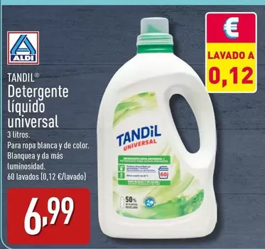 Oferta de Tandil - Detergente Liquido Universal por 6,99€ en ALDI