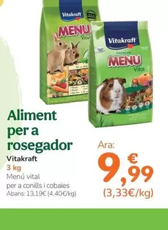 Oferta de Vitakraft - Alimento Para Roedor por 9,99€ en Tiendanimal